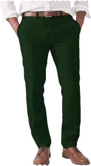 Men's Slim Fit Linen Blend Dress Pants Casual Lightweight Summer Beach Trousers