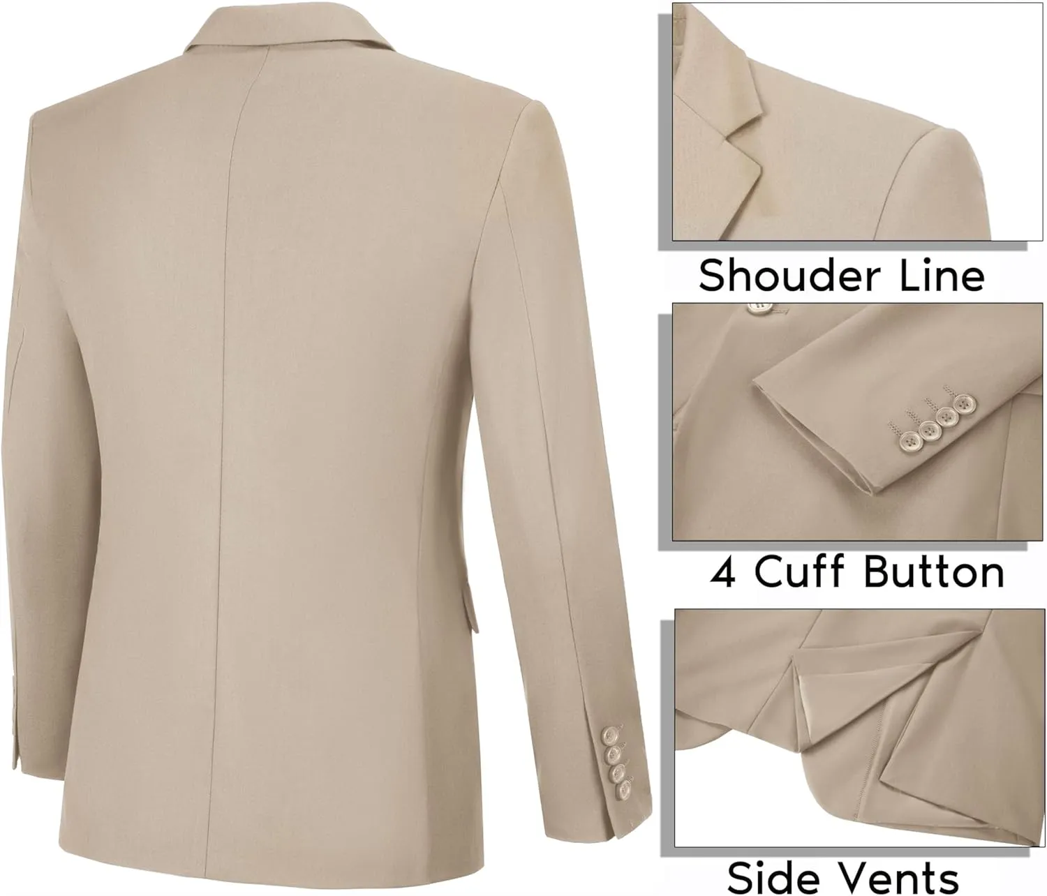 Men's Suit Blazer Casual Coats Lightweight Party Jackets Groomsmen Sports Coat Two Button Tuxedo Suits