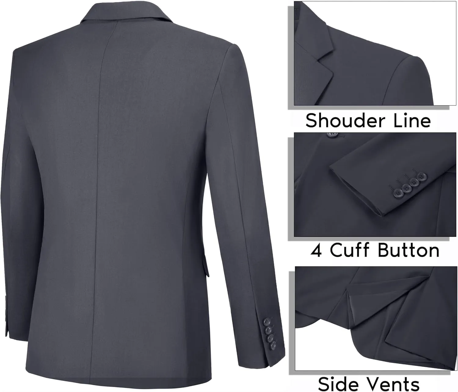 Men's Suit Blazer Casual Coats Lightweight Party Jackets Groomsmen Sports Coat Two Button Tuxedo Suits