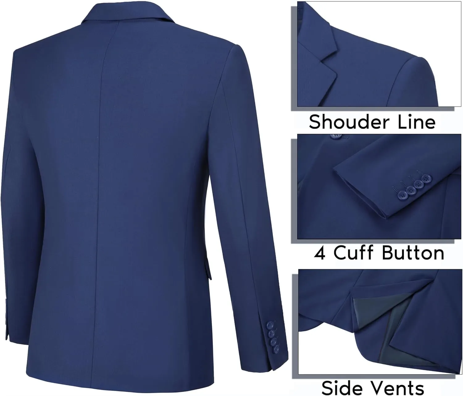 Men's Suit Blazer Casual Coats Lightweight Party Jackets Groomsmen Sports Coat Two Button Tuxedo Suits