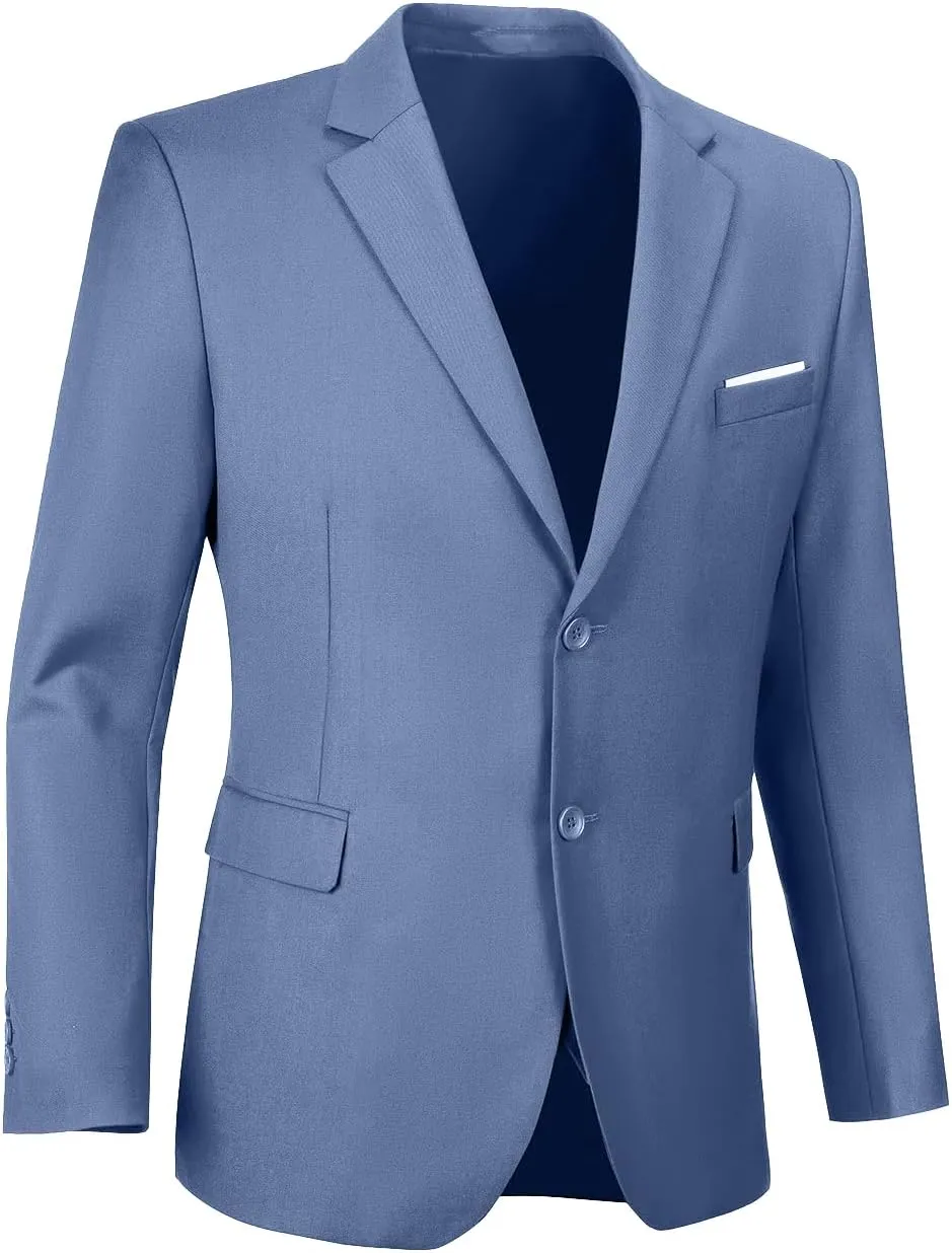 Men's Suit Blazer Casual Coats Lightweight Party Jackets Groomsmen Sports Coat Two Button Tuxedo Suits