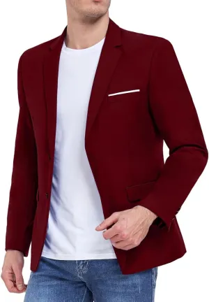 Men's Suit Blazer Casual Coats Lightweight Party Jackets Groomsmen Sports Coat Two Button Tuxedo Suits