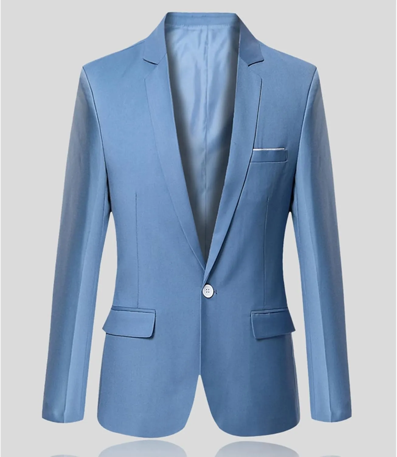 Men's Suit Jackets Slim Fit Blazer Business Casual One Button Long Sleeve Blazers