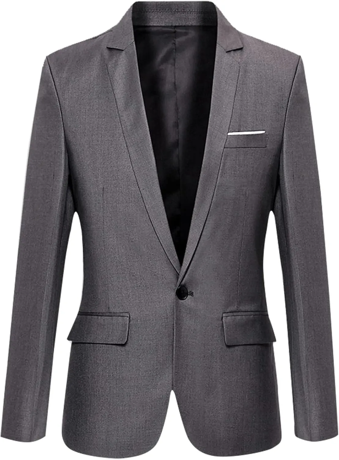 Men's Suit Jackets Slim Fit Blazer Business Casual One Button Long Sleeve Blazers