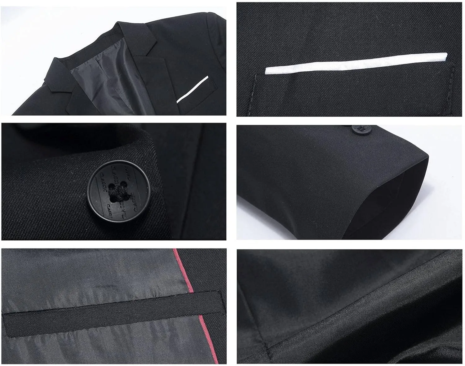 Men's Suit Jackets Slim Fit Blazer Business Casual One Button Long Sleeve Blazers