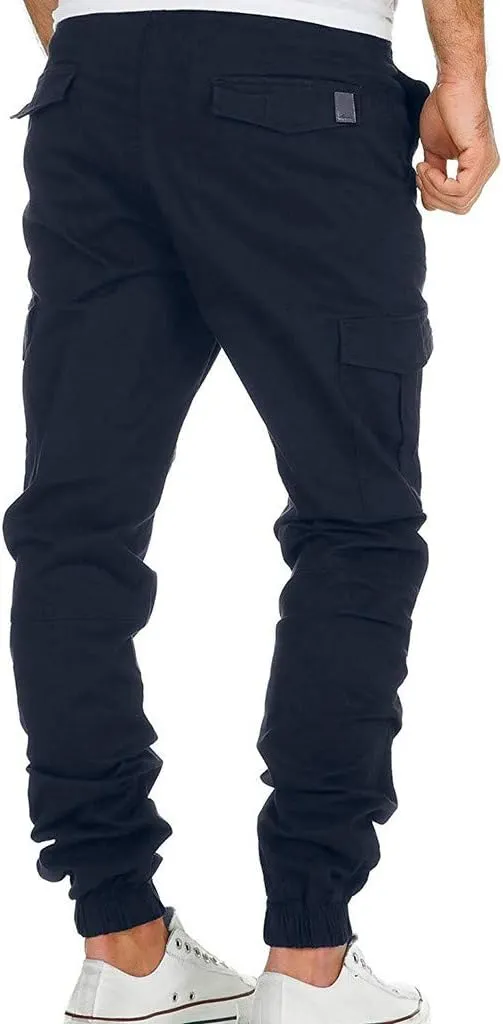 Mens Sweatpants Winter High Street Fashion Leisure Loose Sports Running Solid Color Lace Up Pants Athletic Loose