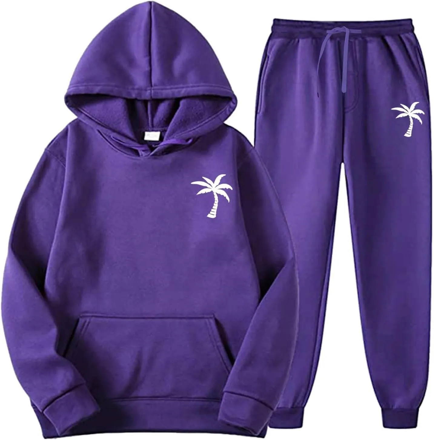 Mens Tracksuit 2 Pieces Set Long Sleeve Hoodie Sweatsuit Pullover Athletic Jogging Suits Casual Outfit with Pockets