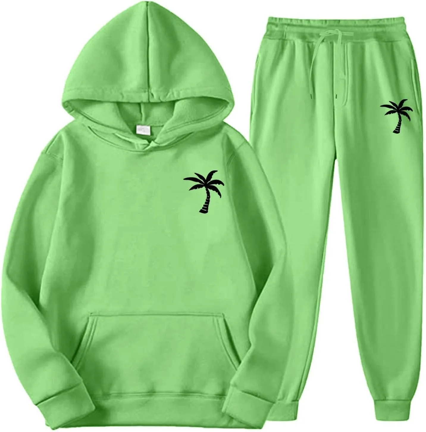 Mens Tracksuit 2 Pieces Set Long Sleeve Hoodie Sweatsuit Pullover Athletic Jogging Suits Casual Outfit with Pockets