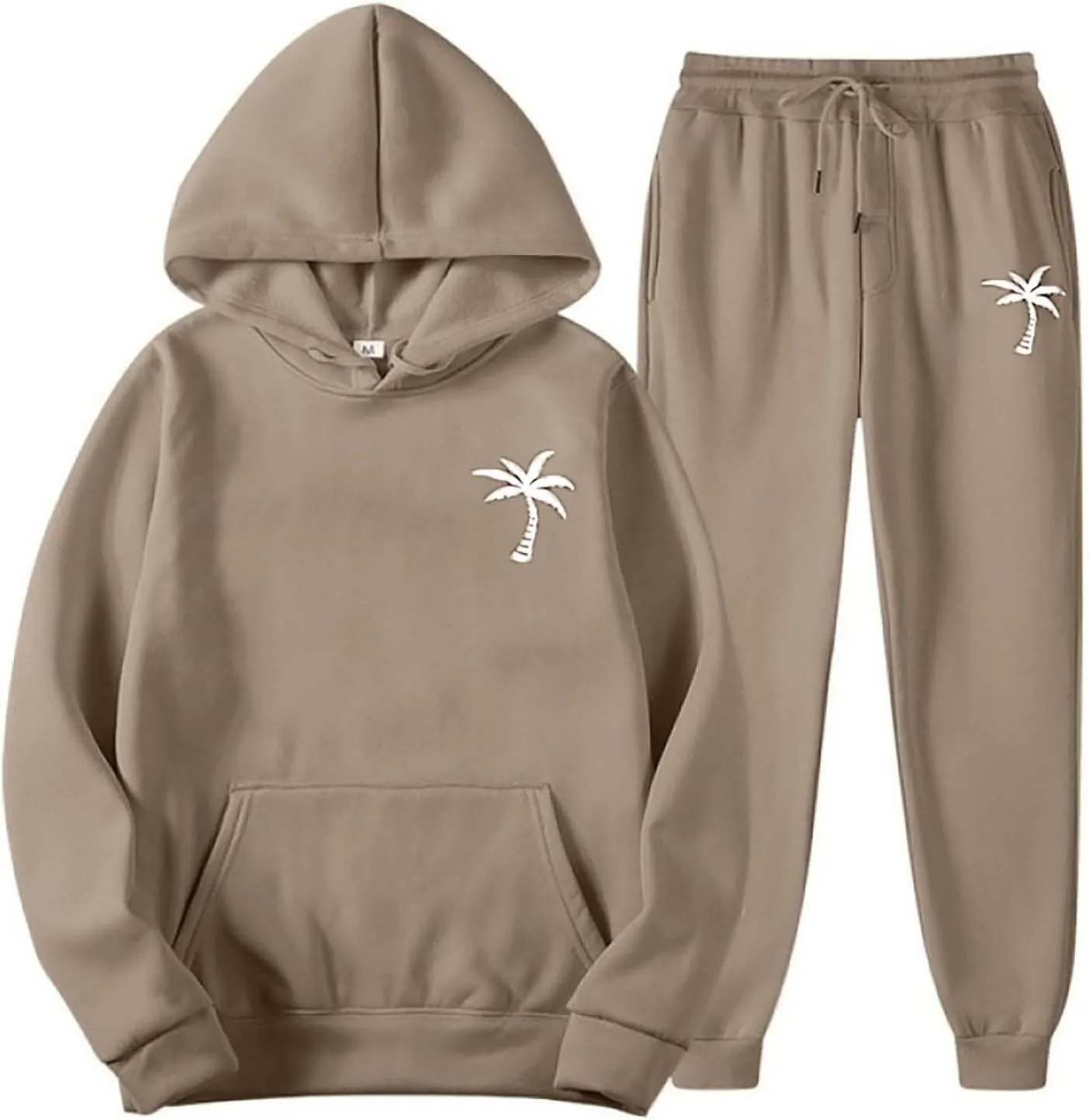 Mens Tracksuit 2 Pieces Set Long Sleeve Hoodie Sweatsuit Pullover Athletic Jogging Suits Casual Outfit with Pockets