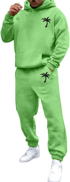 Mens Tracksuit 2 Pieces Set Long Sleeve Hoodie Sweatsuit Pullover Athletic Jogging Suits Casual Outfit with Pockets
