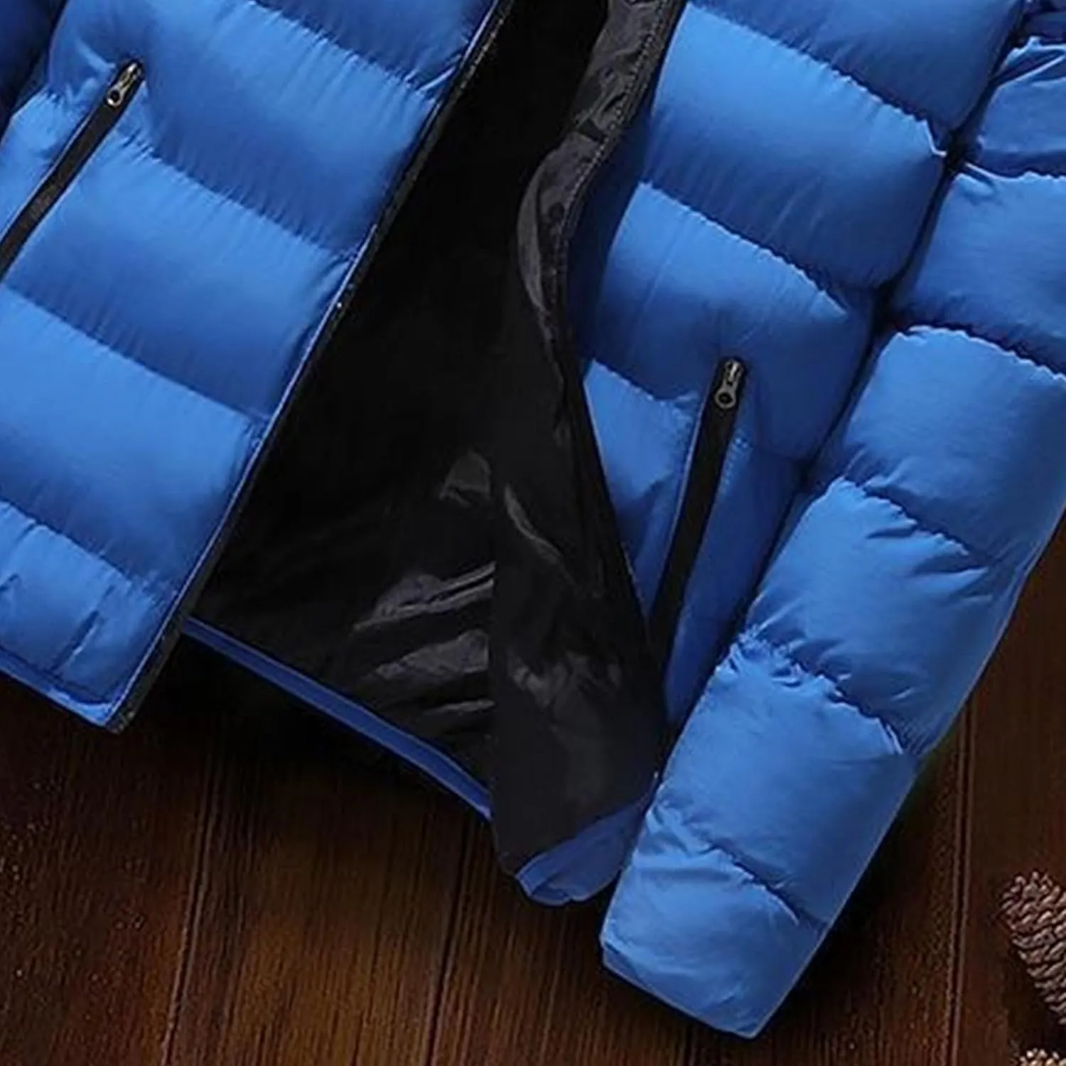 Men's Winter Down Coats Lightweight Warm Puffer Jacket Quilted Thicken Padded Coat Windproof Outerwear