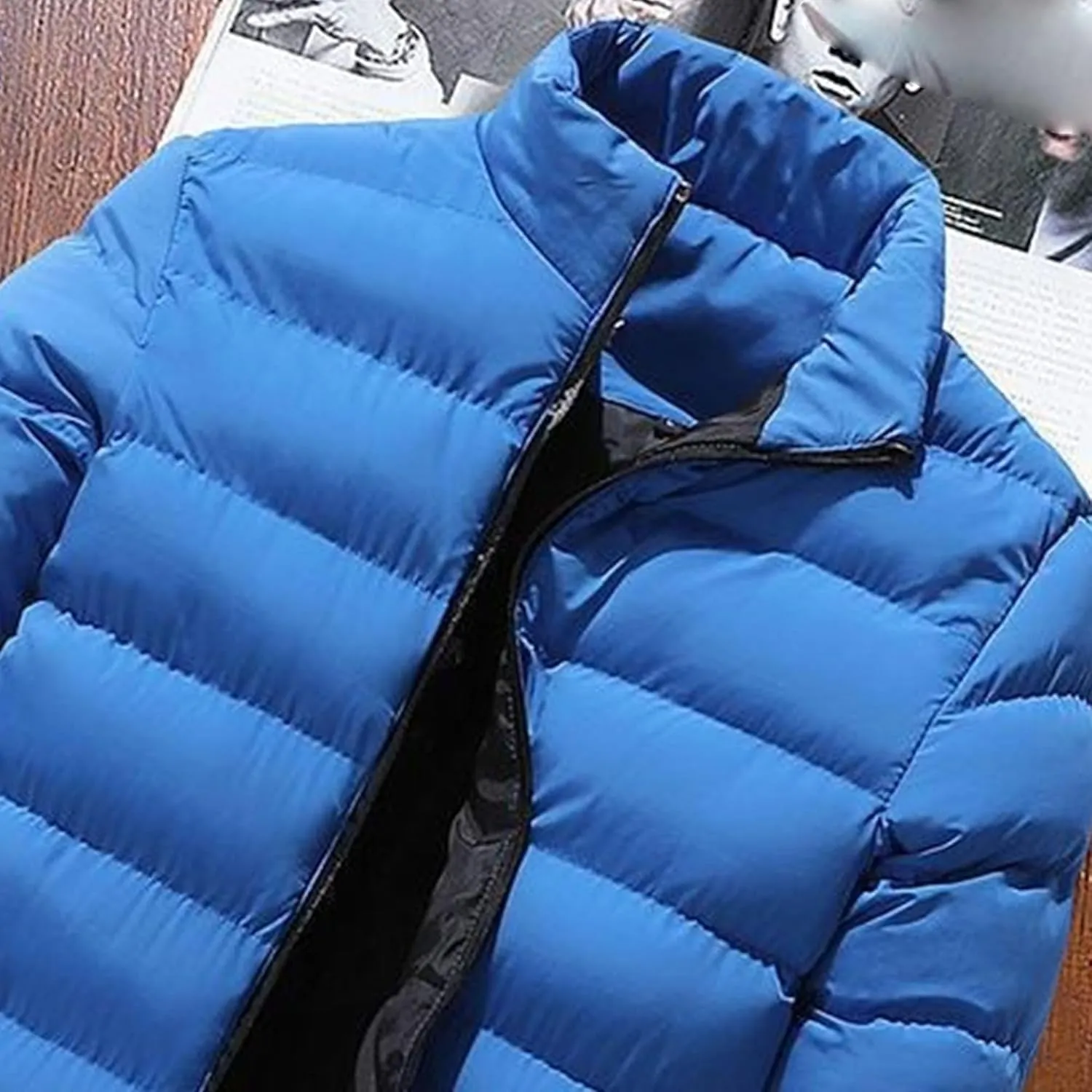 Men's Winter Down Coats Lightweight Warm Puffer Jacket Quilted Thicken Padded Coat Windproof Outerwear