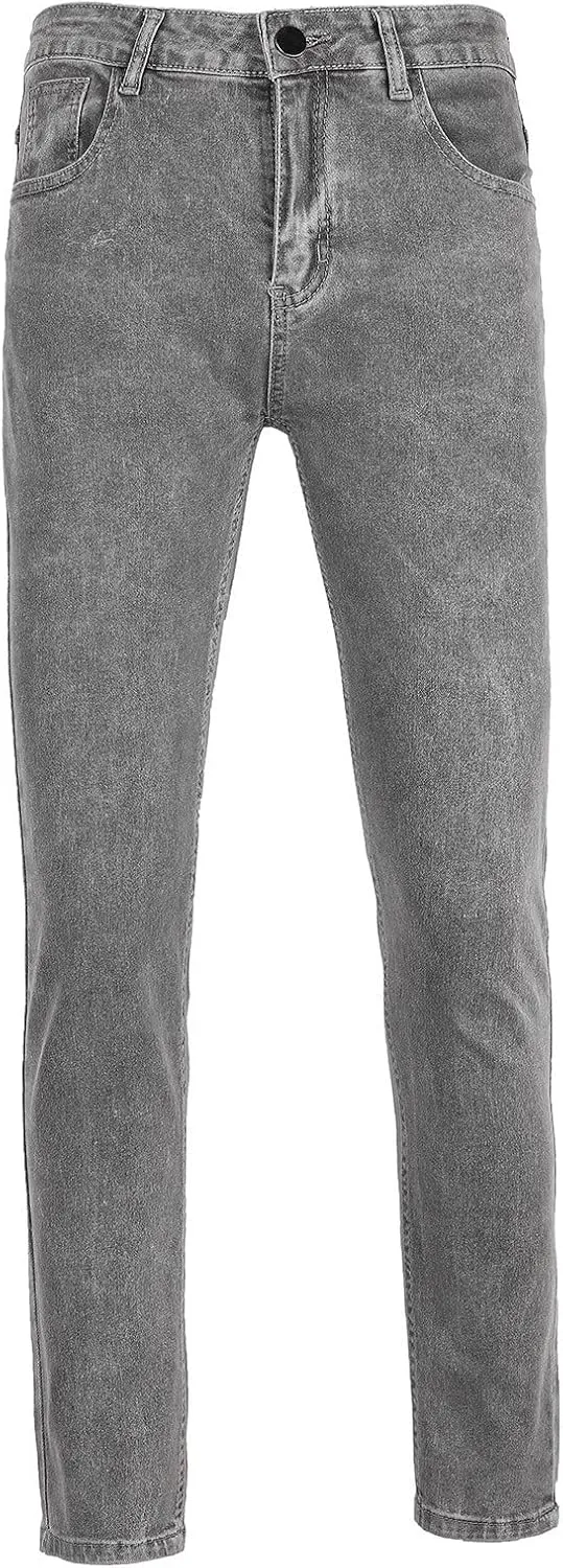 Mens Work Jeans Stretch Flex Classic Camouflage Denim Jeans Flexible Pants Relaxed Wide Leg Denim Trousers Streetwear