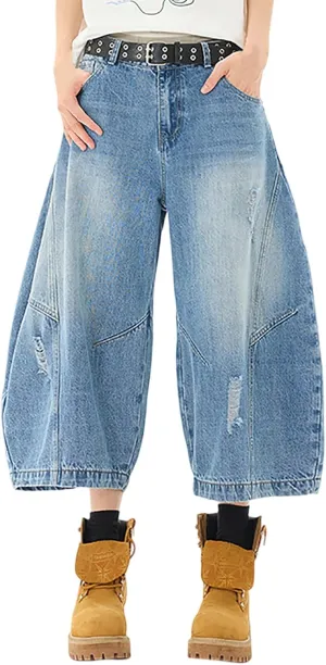 Mens Y2K Grunge Baggy Jean Shorts Casual Hip Hop Aesthetic Pants Loose Fit Denim Shorts Streetwear