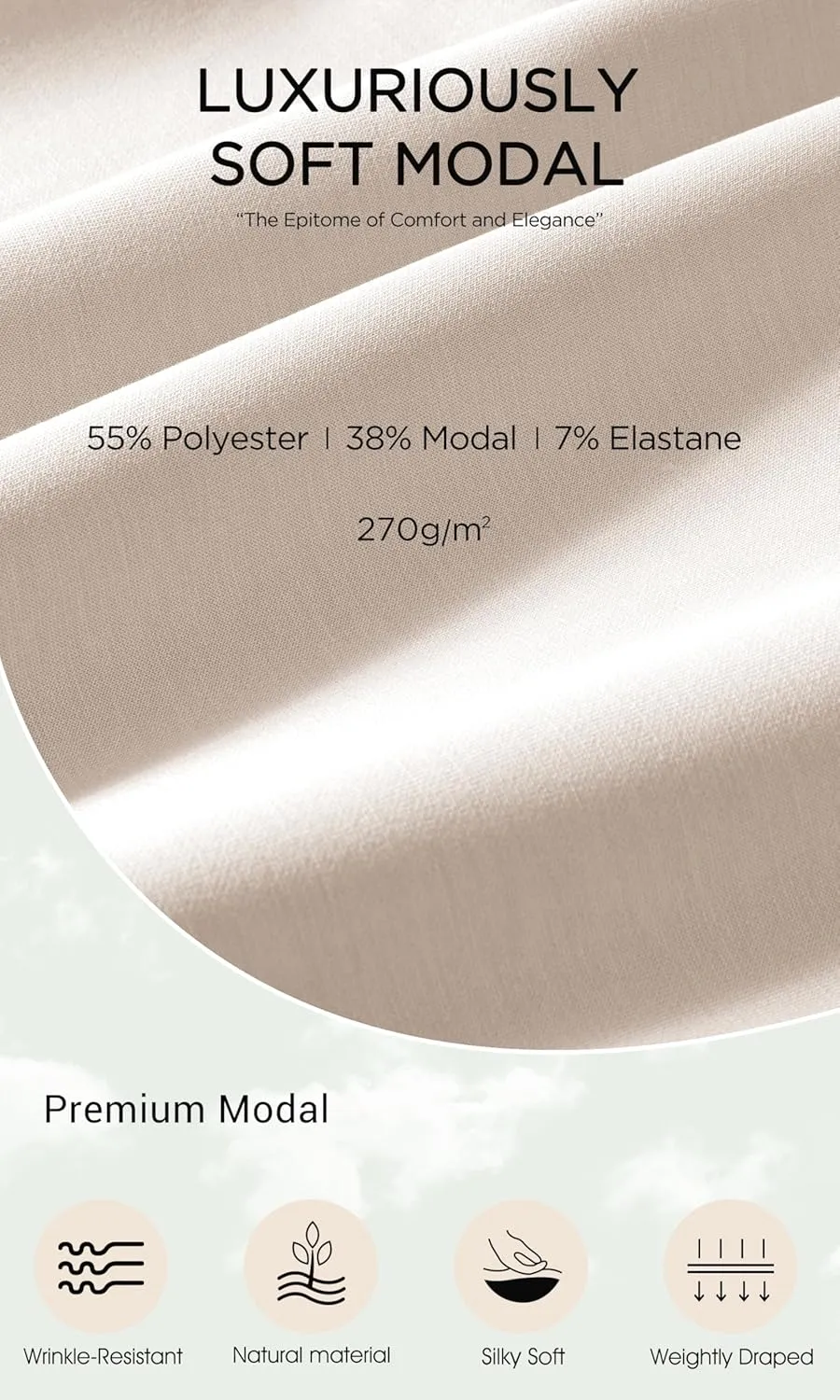 ODODOS Modal Soft Maxi Skirt for Women, Back Slit High Waist Casual Long Pencil Skirts