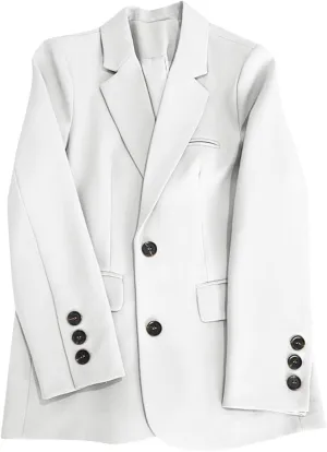 Office Work Blazers for Women Fall Lightweight Casual Open Front Suit Jackets Long Sleeve Lapel Button Down Outwear