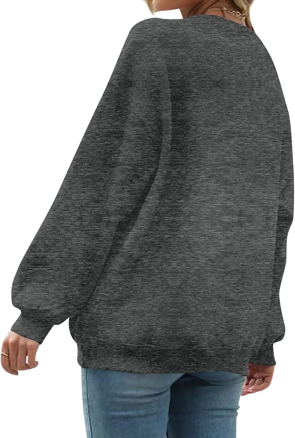 Oversized Crewneck Sweatshirts Women Soft Comfy Fleece Sweatshirts Trendy Fall Pullover Sweaters Preppy Cute Clothes