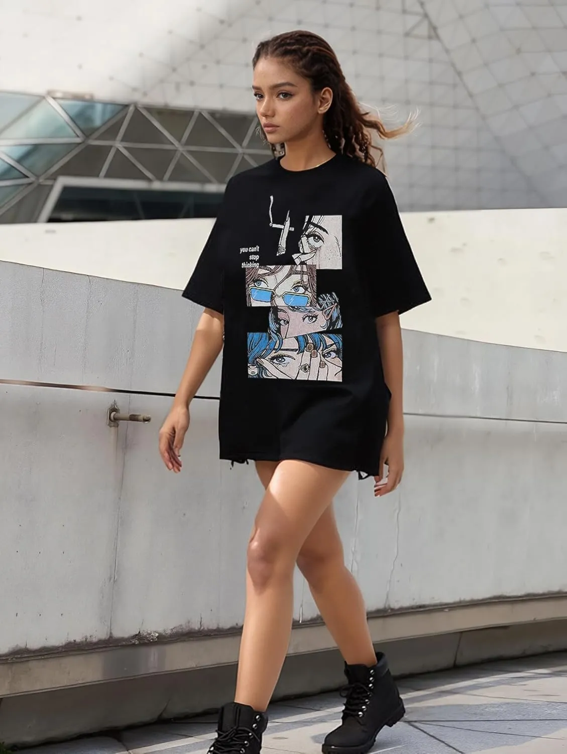 Oversized Graphic Tees Men Vintage Y2K Print Shirts Streetwear Unisex Harajuku T-Shirts