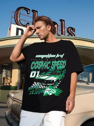 Oversized Graphic Tees Men Vintage Y2K Print Shirts Streetwear Unisex Harajuku T-Shirts