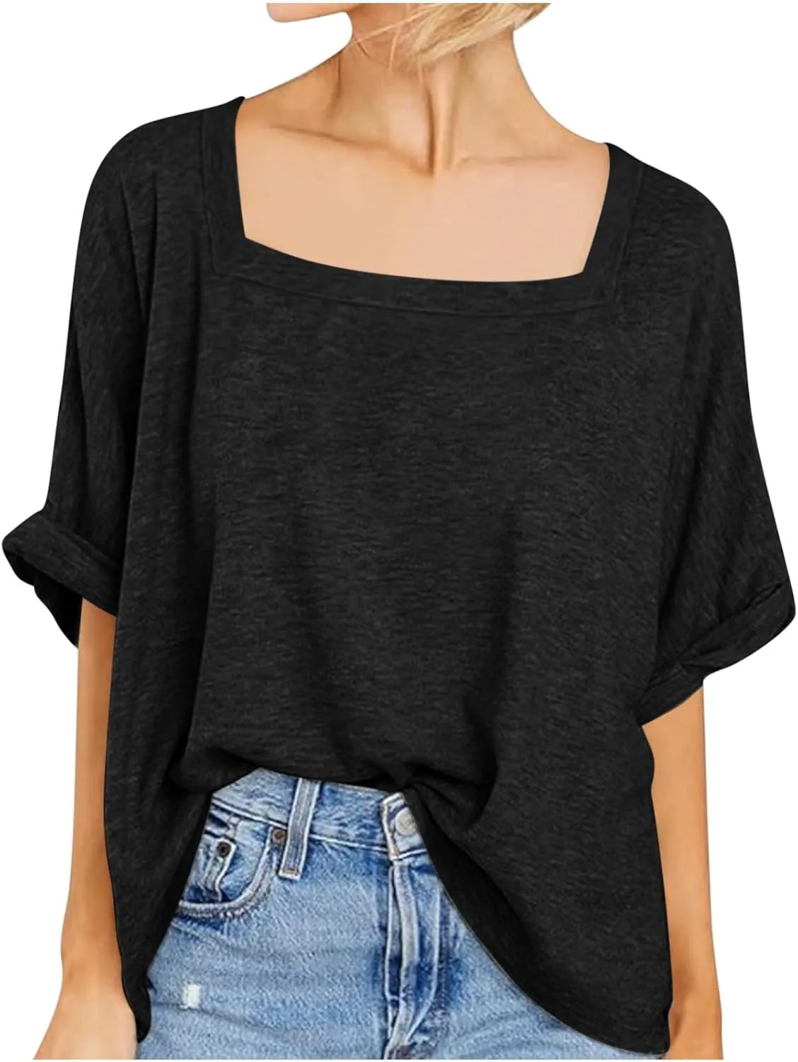 Oversized Tshirts Shirts for Women Loose Fit Workout Tops Casual Summer 2025 Trendy Plaid Tees Shirt