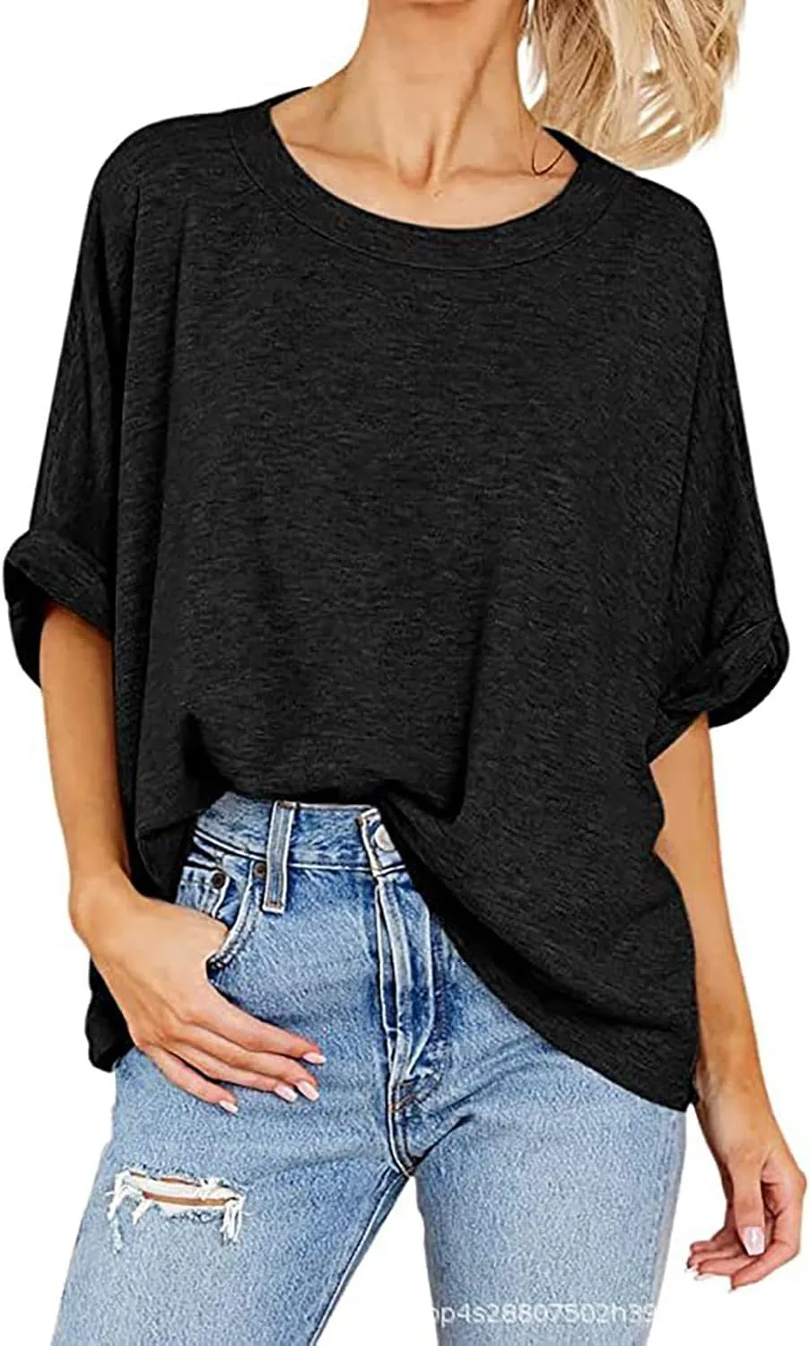 Oversized Tshirts Shirts for Women Loose Fit Workout Tops Casual Summer 2025 Trendy Plaid Tees Shirt
