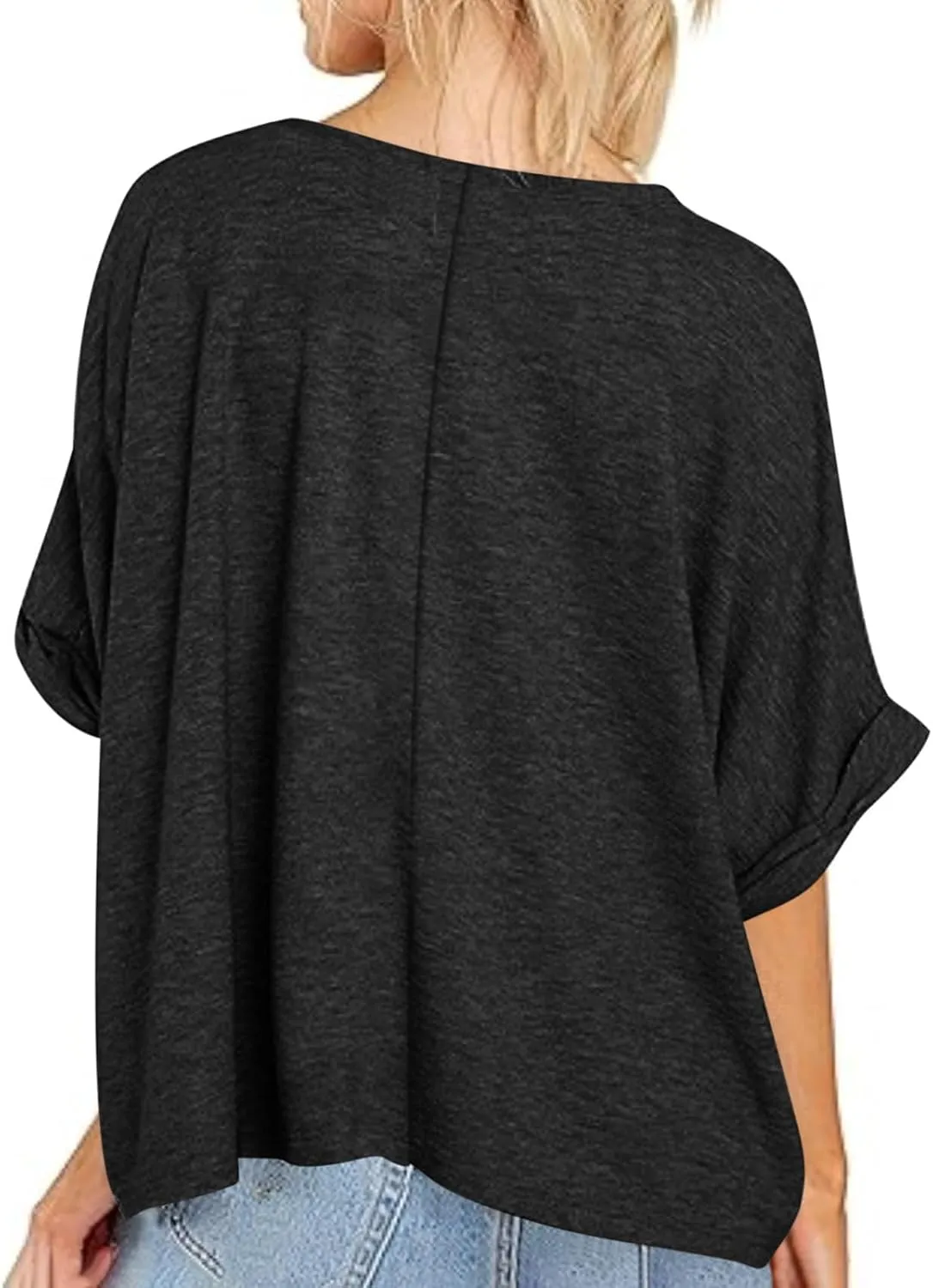 Oversized Tshirts Shirts for Women Loose Fit Workout Tops Casual Summer 2025 Trendy Plaid Tees Shirt