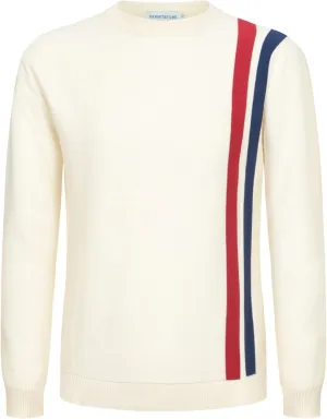 OXKNIT Men Shirt Long Sleeve Basic Knit Pullover Shirts White Crewneck Sweatshirts Casual Tops