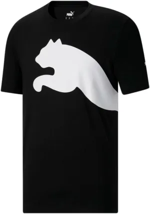 PUMA Mens Oversized Logo Crew Neck Short Sleeve Casual Tops Casual - Black - Size XL