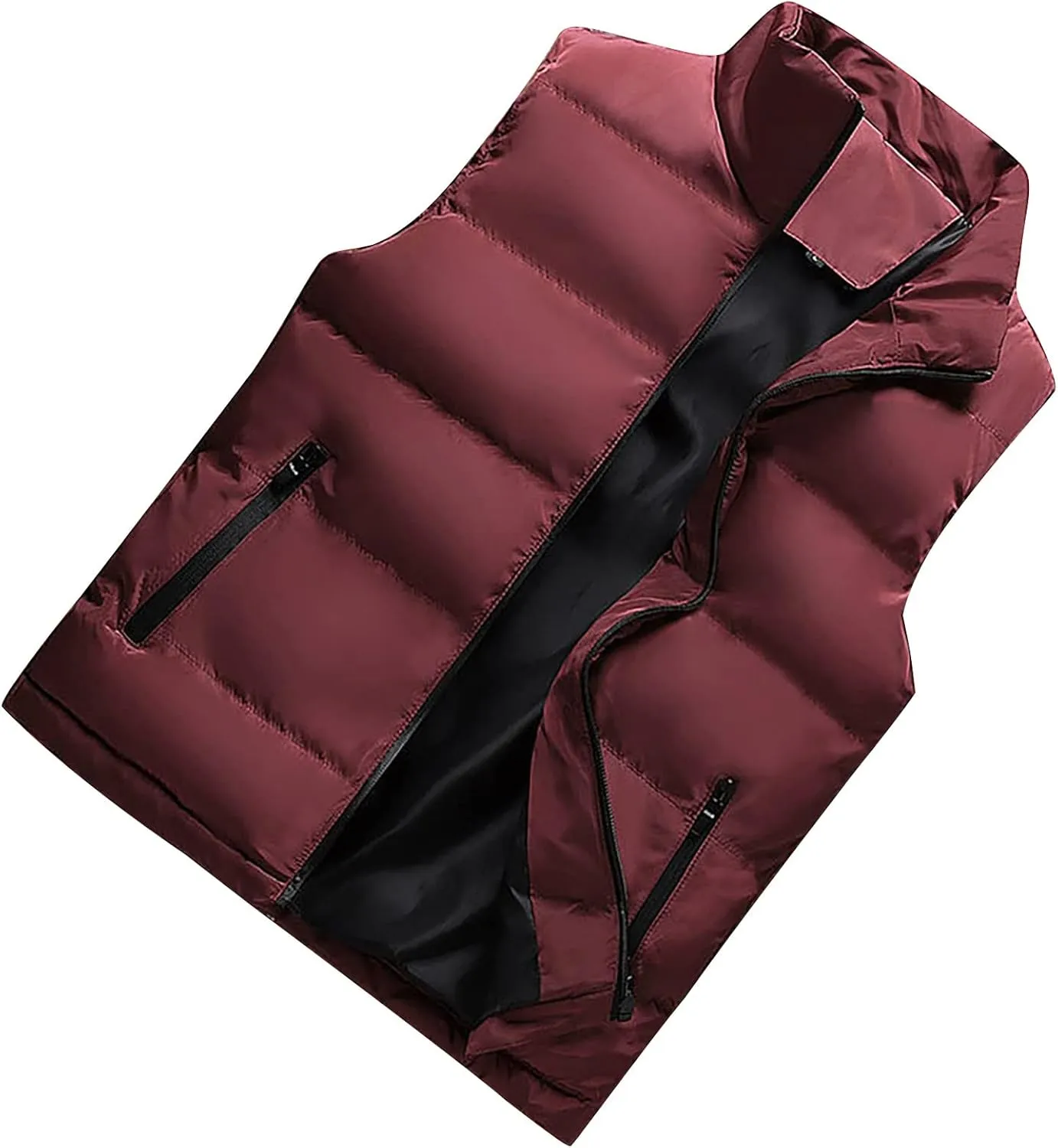 RTRDE Men's Light Puffer Jacket Down Alternative Vest Jacket Waterproof Winter Bubble Coats Puffy Jackets, L-5XL