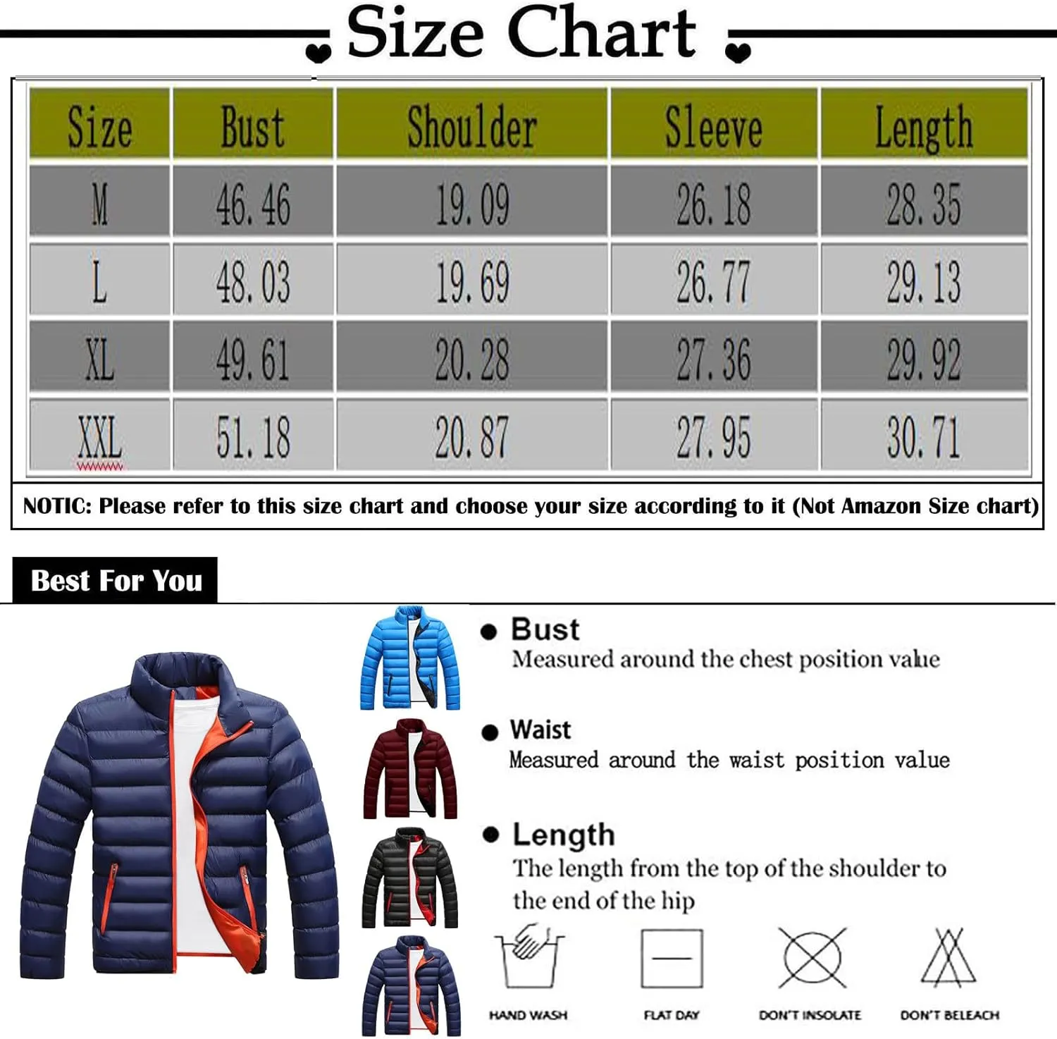 RTRDE Men's Puffer Jackets Packable Lightweight Water Resistant Down Alternative Jacket, M-2XL