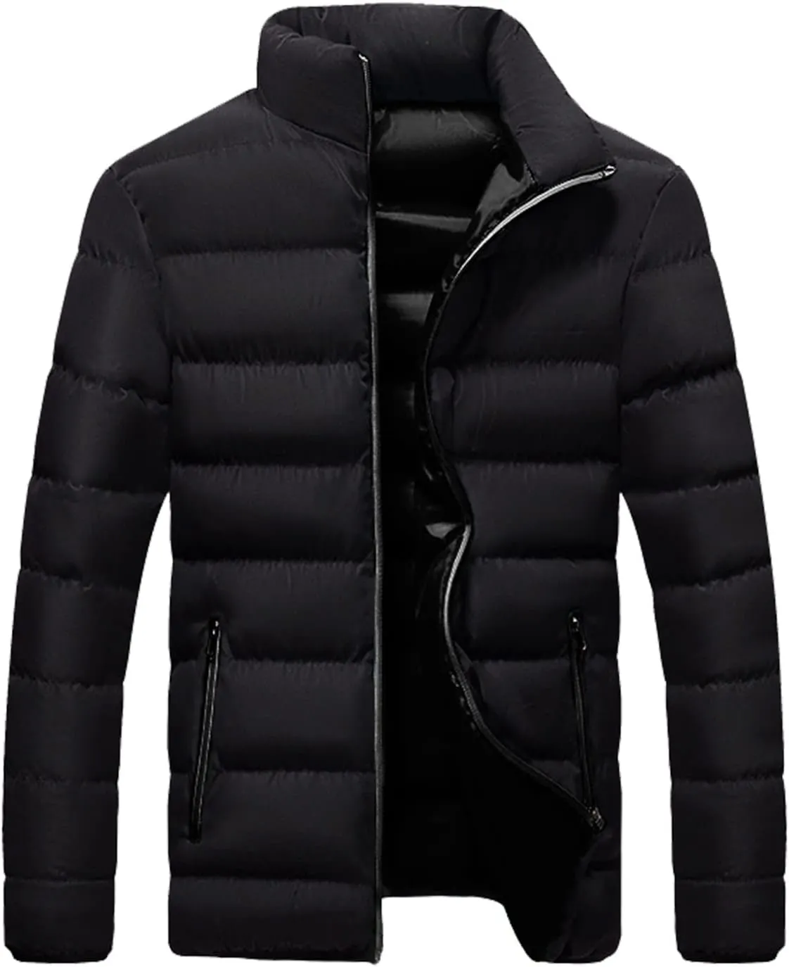 RTRDE Men's Puffy Jackets Lightweight Insulated Puffer Winter Jacket Down Alternative Coat Packable Jacket, XXL-5XL