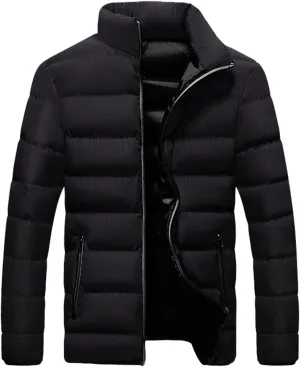 RTRDE Men's Puffy Jackets Lightweight Insulated Puffer Winter Jacket Down Alternative Coat Packable Jacket, XXL-5XL