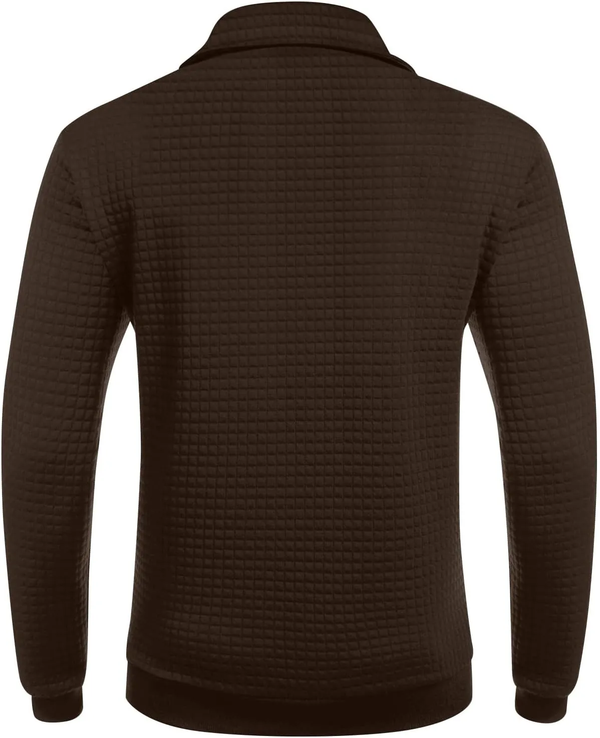 RTRDE Men's Sweatshirts Fashion Quarter Zip Sweatshirt Long Sleeve Solid Plaid Jacquard Pullovers Sweatshirts, S-4XL