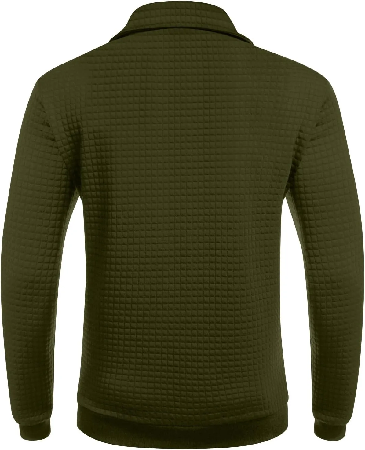 RTRDE Men's Sweatshirts Fashion Quarter Zip Sweatshirt Long Sleeve Solid Plaid Jacquard Pullovers Sweatshirts, S-4XL