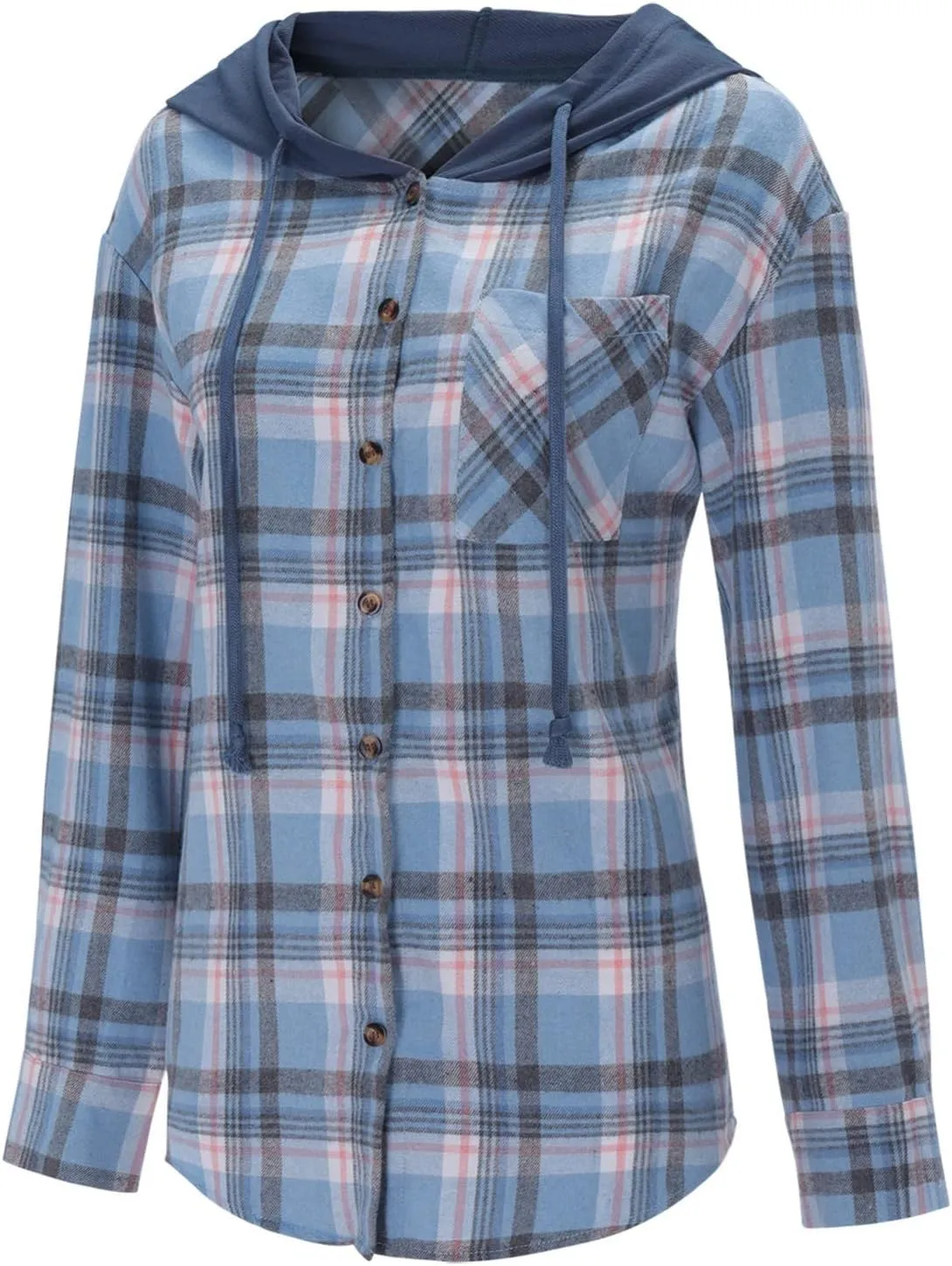 SHAOBGE Womens Plaid Shacket Fall Jacket Fleece Lined Button Down Peacoats Plaid Lapel Casual Coats Y2K Shirt Jackets 2023