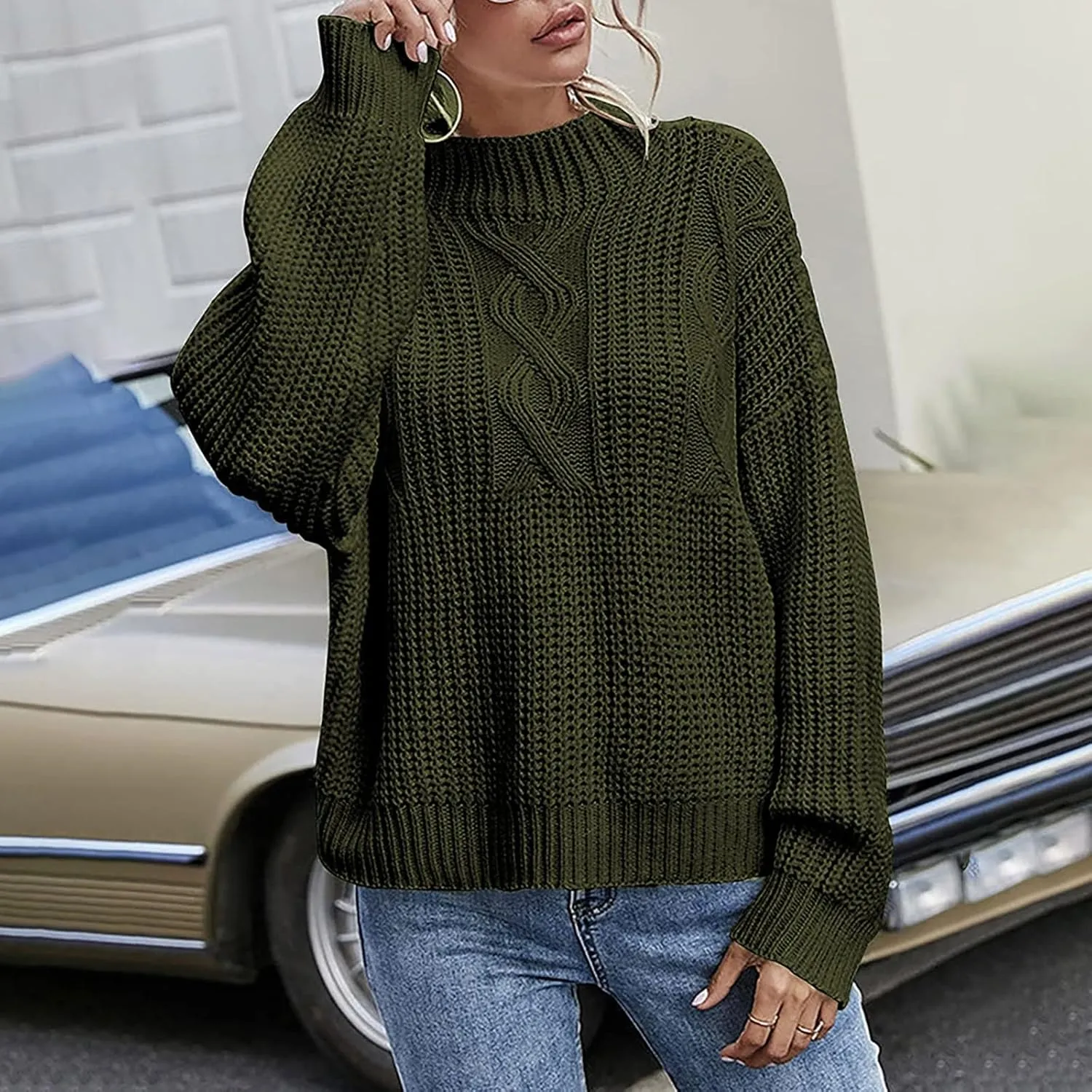 SHAOBGE Womens Sweaters Fall Pullover Sweaters for Women Professional Clothes for Women Western Clothes Women