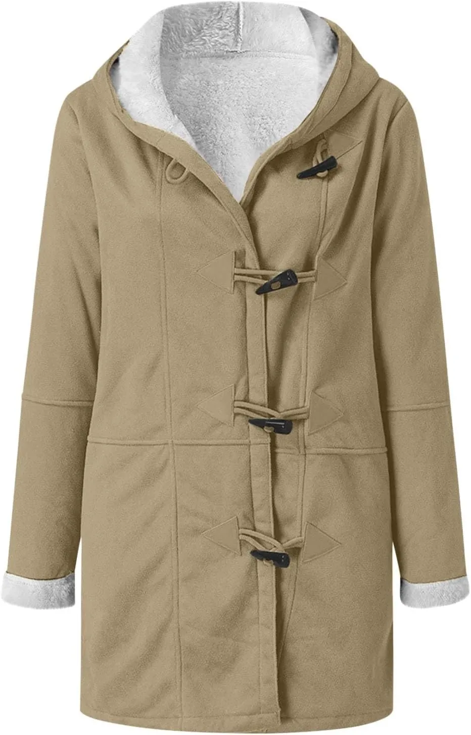 Sherpa Jacket for Women 2024 Winter Warm Coat Fleece Lined Coat Mid Length Winter Jacket Plus Size Sherpa Outwear