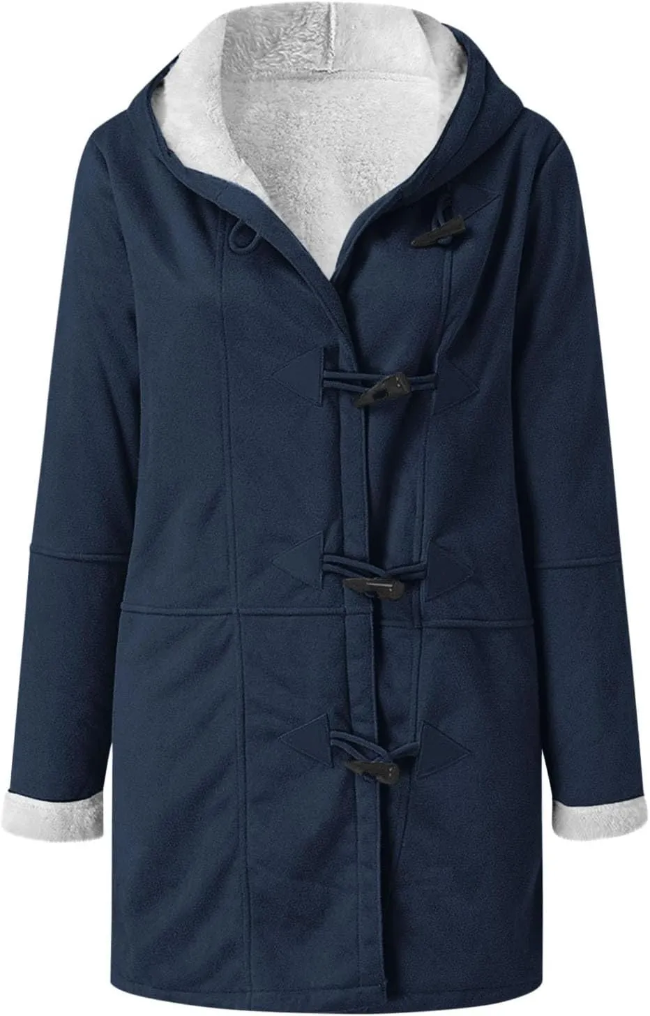 Sherpa Jacket for Women 2024 Winter Warm Coat Fleece Lined Coat Mid Length Winter Jacket Plus Size Sherpa Outwear