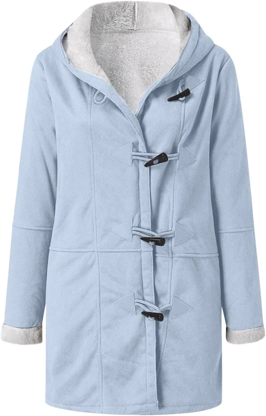 Sherpa Jacket for Women 2024 Winter Warm Coat Fleece Lined Coat Mid Length Winter Jacket Plus Size Sherpa Outwear