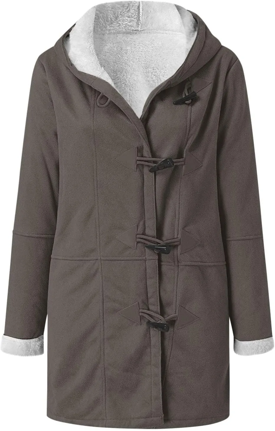 Sherpa Jacket for Women 2024 Winter Warm Coat Fleece Lined Coat Mid Length Winter Jacket Plus Size Sherpa Outwear