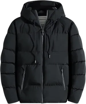 SHOPESSA Mens Down Jackets & Parkas Thicken Puffer Coat Warm Jacket Mens Coats and Jackets Winter Cold Weather Warm Clothes