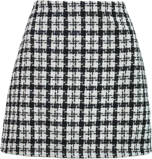 Short Skirts for Women Trendy Plaid Slim Fit Stretchy High Elastic Waist Workout Pencil Skirts for Going Out Clothes