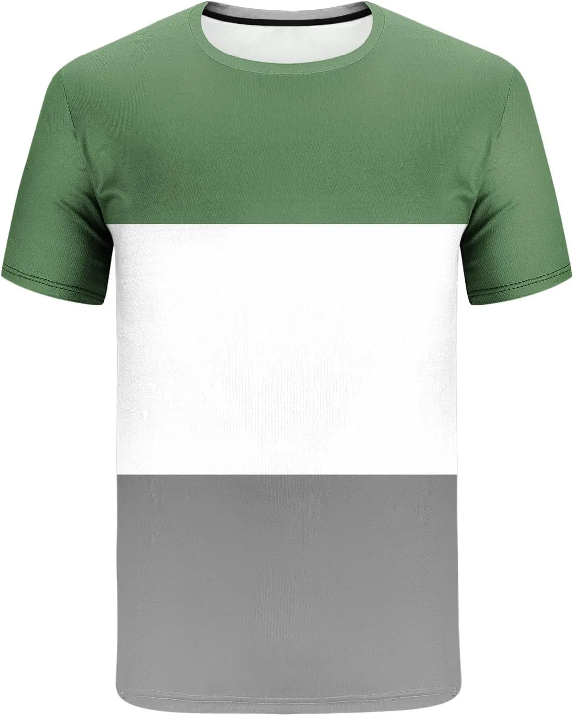 Sinzelimin Men's Workout Set Fashion Color Block Short Sleeves Crewneck T-Shirts and Athletic Shorts Two Piece Tracksuit Suit