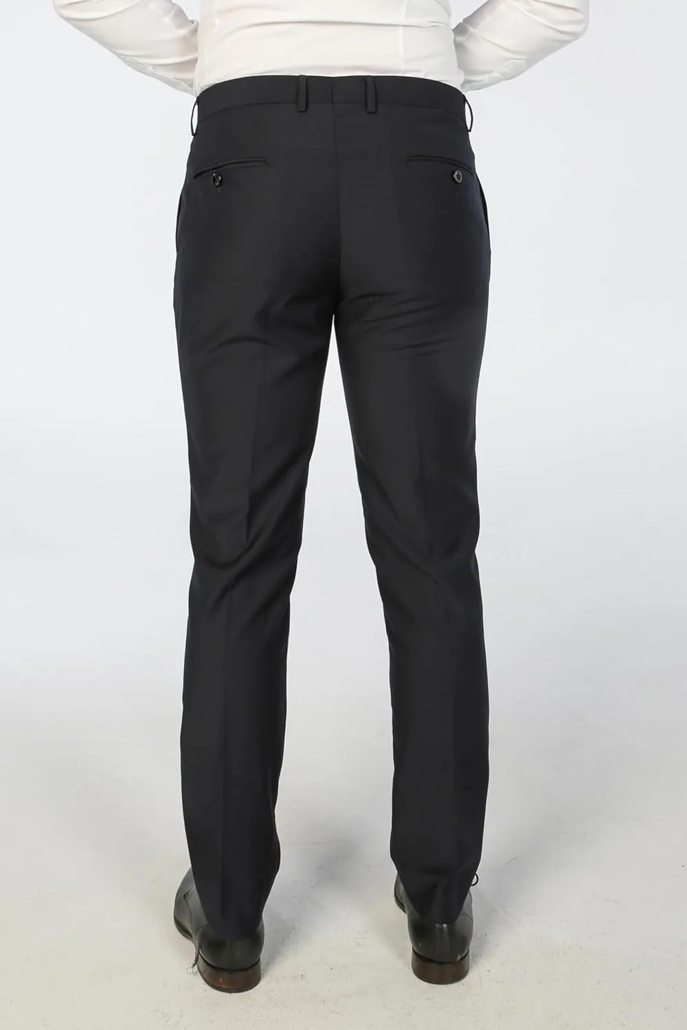 SIRRI Mens Classic Tailored Navy Blue Wedding Dress - Formal Set of 3 Sold Separately