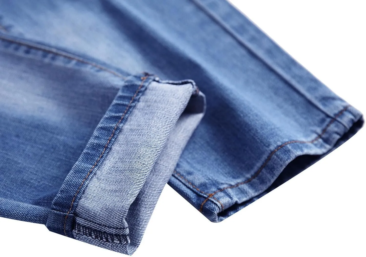 Stretch Stacked Jeans for Men Ripped Slim Fit Straight Leg Hip Hop Trousers Fashion Distressed Skinny Denim Pants