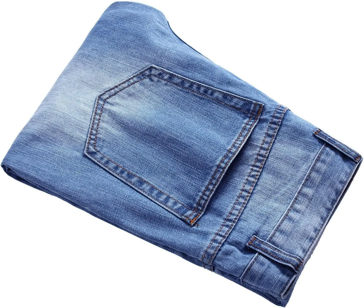 Stretch Stacked Jeans for Men Ripped Slim Fit Straight Leg Hip Hop Trousers Fashion Distressed Skinny Denim Pants