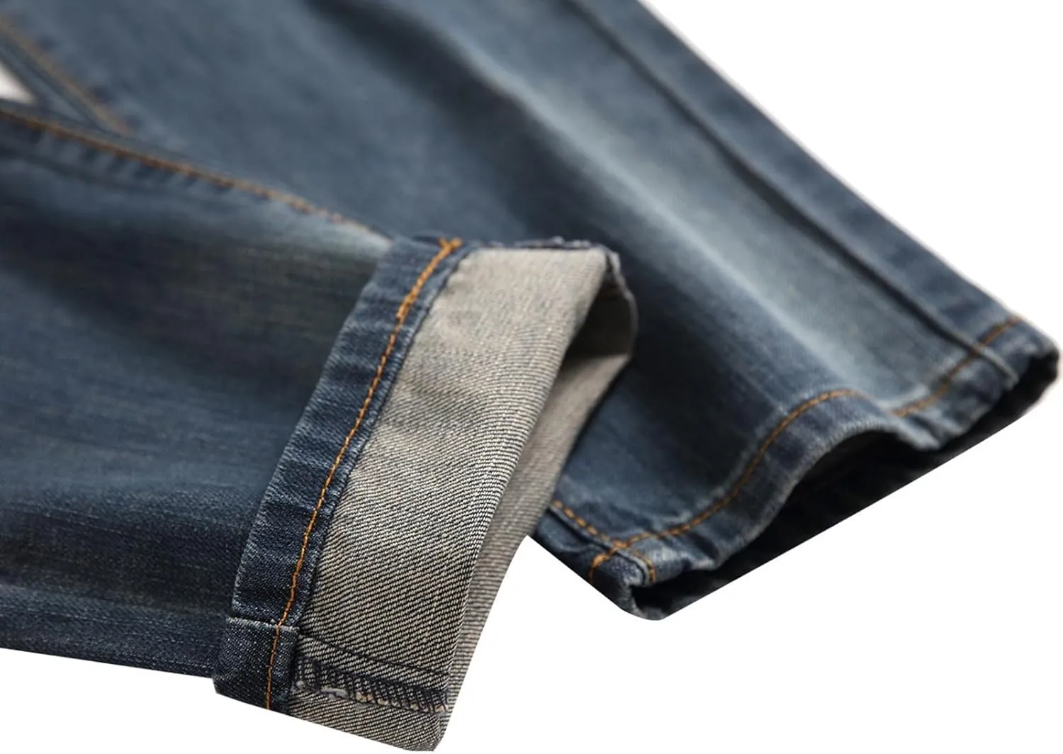 Stretch Stacked Jeans for Men Ripped Slim Fit Straight Leg Hip Hop Trousers Fashion Distressed Skinny Denim Pants