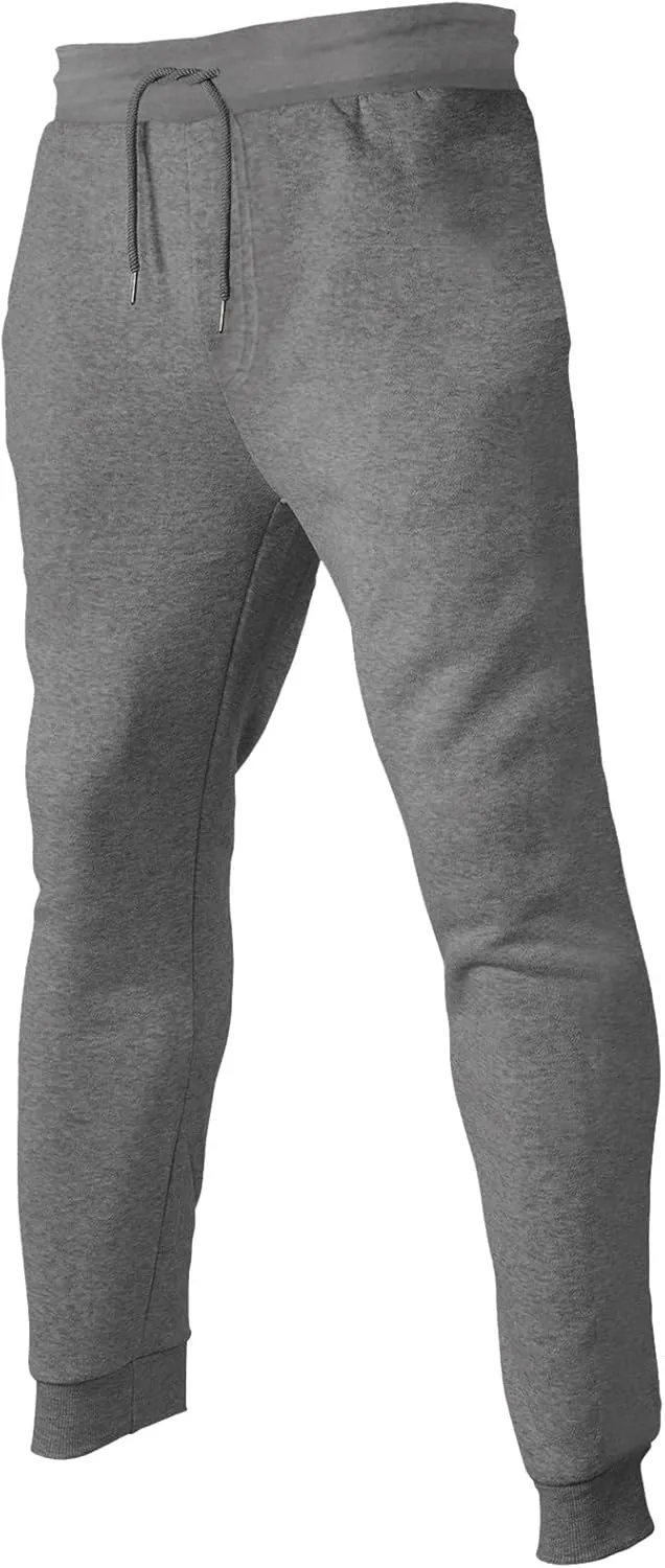Sweatpants for Men Comfy Track Cuff Lace up Solid Color Workout Pants with Pocket Fleece Active Tech Joggers