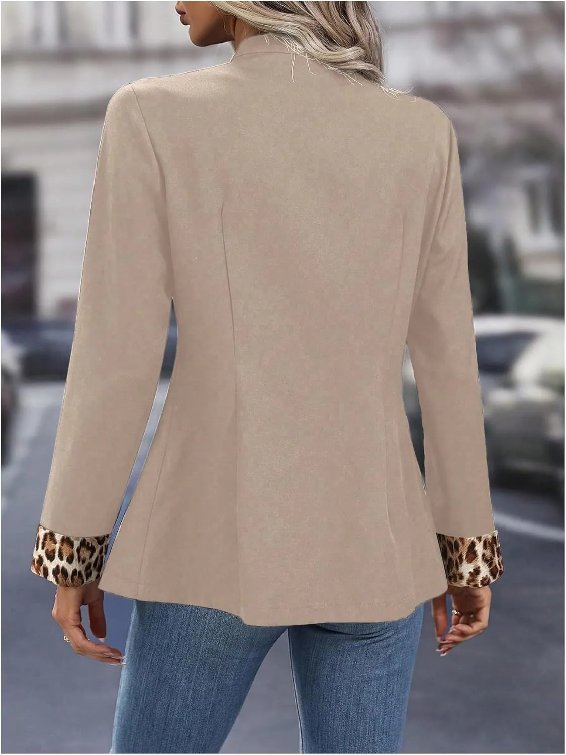 SweatyRocks Women's Casual Blazers Button Open Front Lightweight Work Office Suit Jackets Blazer