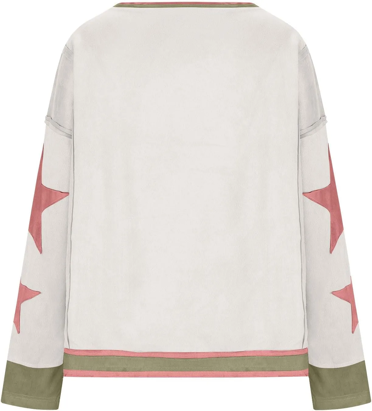 TANGNADE Women Oversized Sweatshirt Long Sleeve Crewneck Pullover Drop Shoulder Cute Tee Shirts 2024 Fall Trendy Clothes